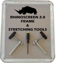 RhinoScreen Frame and Kit, Image of RhinoScreen 2.0 Frame & Stretching Tools